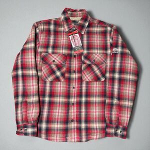 Grizzly Mountain Shacket Men’s M Sherpa Lined Flannel Red Plaid Embroidered NWT